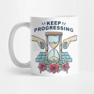 Keep Progressing design in color Mug